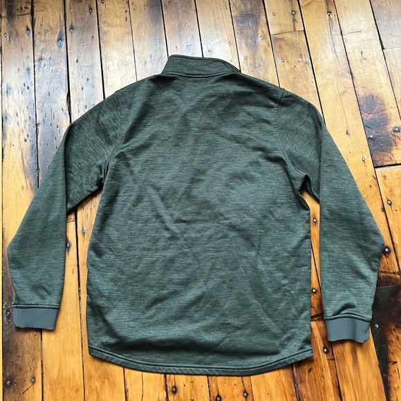 Under Armour Men’s Medium 1/4 Zip Fleece Green Heathered Pullover Activewear - Picture 9 of 11